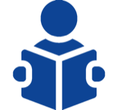 Icona di una persona che legge un libro