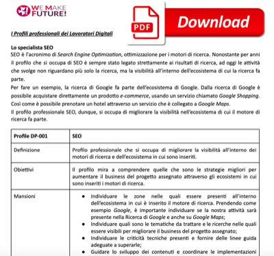 Anteprima del profilo professionale SEO del WMF: «I Profili professionali dei Lavoratori Digitali»